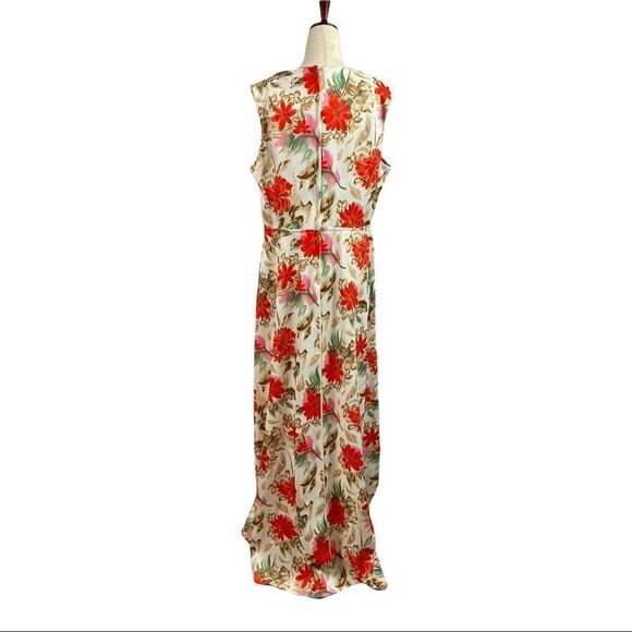 Vintage 1960s handmade Aloha Sleeveless Tropical Hawaiian Maxi Dress - Picture 4 of 10